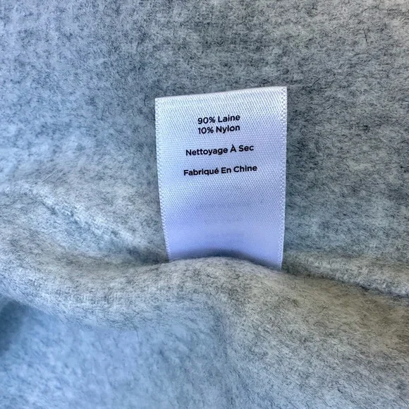 Like New Talbots Double Sided Wool Charcoal Coat Jacket Light Gray Lapel, 22 W - Picture 13 of 15